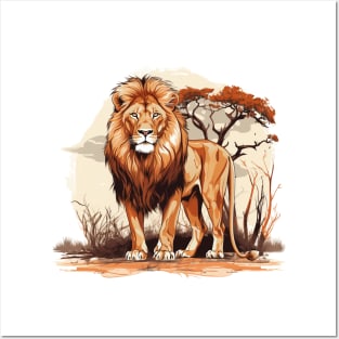 Wild African Lion Posters and Art